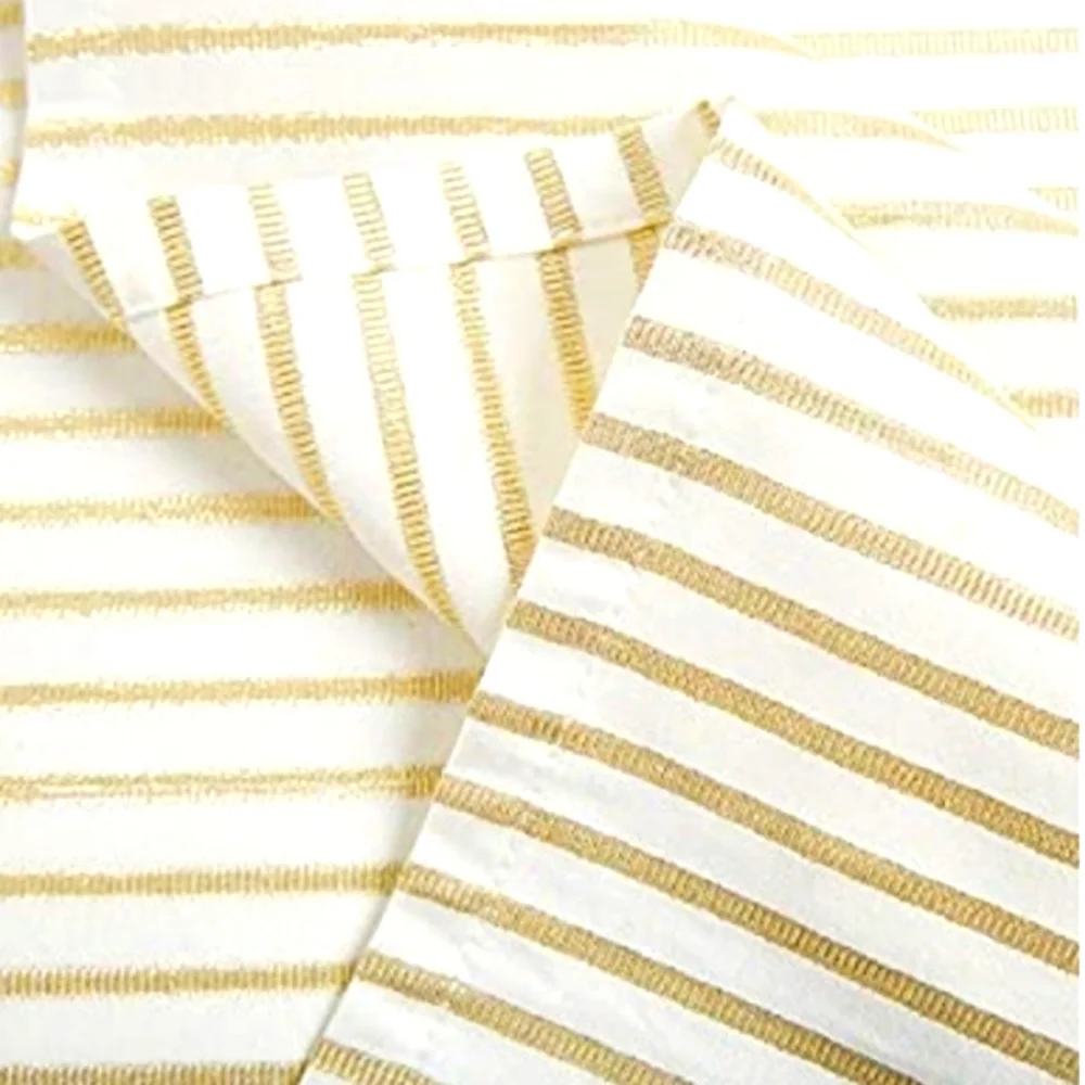 kate spade New York Harbour Drive Tablecloth in Gold Stripe NWT